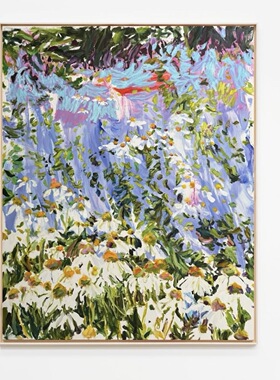 纯手绘油画现代简约客厅玄关装饰画绿色抽象叶子肌理画竖版挂画