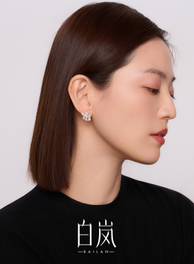 白岚序光耳钉925银女高级新款小耳饰好看精致礼物银饰耳环ED4946
