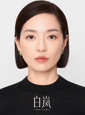 白岚S925时尚祖母绿女耳钉