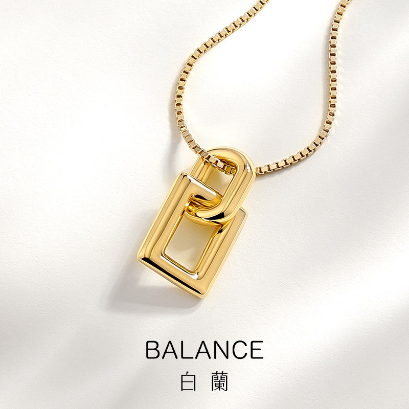 白兰女轻奢小众纯银2021年锁骨链 bn项链