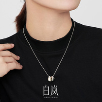 White Lander small skirt hem necklace woman sweater chain atmosphere 925 silver long style design light and luxurious crowdlock bone chain XL2608