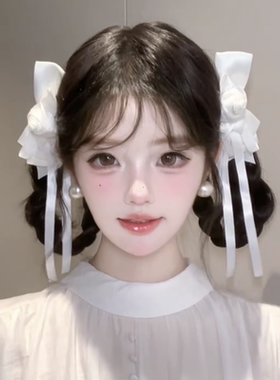 日系甜美可爱蝴蝶结发夹女侧边刘海夹子可爱少女头饰法式发卡发饰