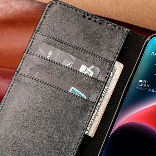 适用于oppo a6pro手机壳翻盖真皮a6gt A5pro a3i plus a2x a1活力版保护套a9全包防摔男女疯马纹5G - 图1