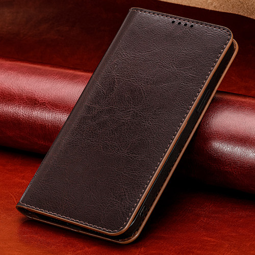 适用于oppo a6pro手机壳翻盖真皮a6gt A5pro a3i plus a2x a1活力版保护套a9全包防摔男女疯马纹5G - 图0