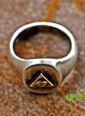 新品情侣银铜复古双金属戒指厚重