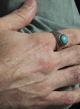 戒指松石宝石款通用款手工新制作