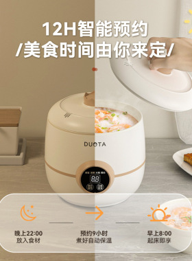 朵塔电煮锅学生迷你电饭锅1到2人小型多功能蒸煮一体宿舍泡面电锅