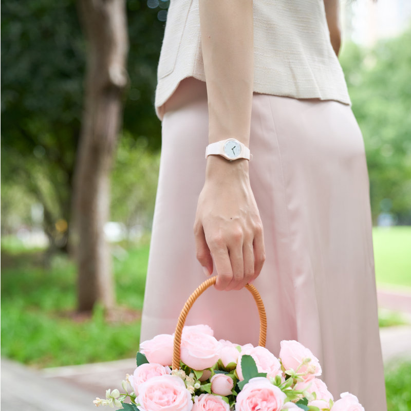 Swatch斯沃琪瑞士手表粉色初高中女学生小表盘石英手表圣诞礼物 - 图1