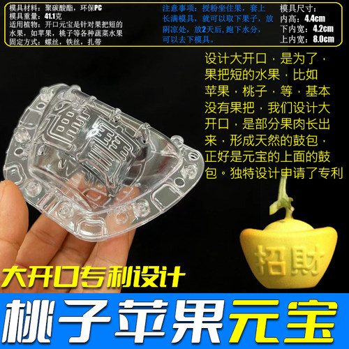 开口元宝模具桃子专用模具人参果模具苹果生长定型模具支持定制 - 图2