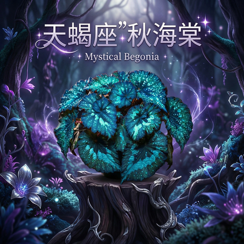 秋海棠盆栽ins风网红款室内绿植天蝎座荧光秋海棠开花耐阴好养活 - 图0