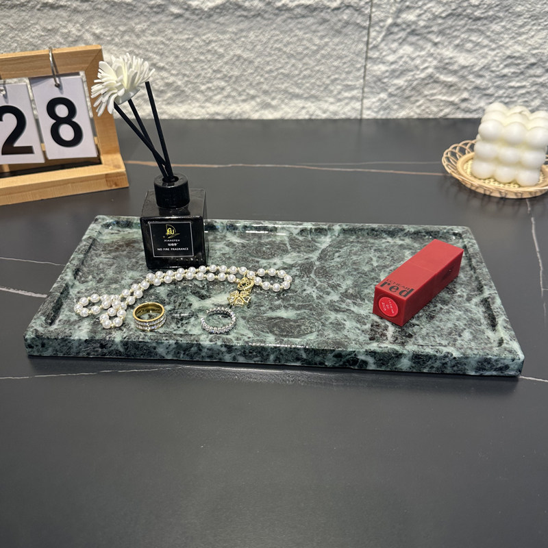 大理石收纳托盘浴室洗漱台样板间高级感桌面摆件托盘卫生间置物盘,淘宝优惠券,粉丝福利购,淘宝优惠卷