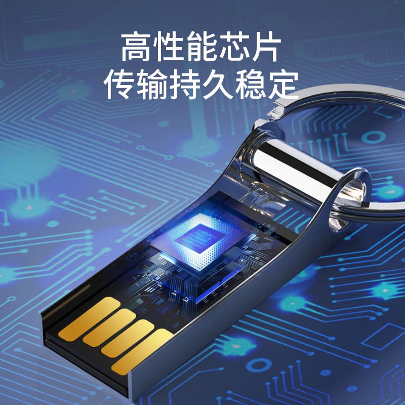 朗科官方旗舰64GB USB2.0 U盘电脑车载钥匙圈加密优盘 防水闪存盘 - 图2