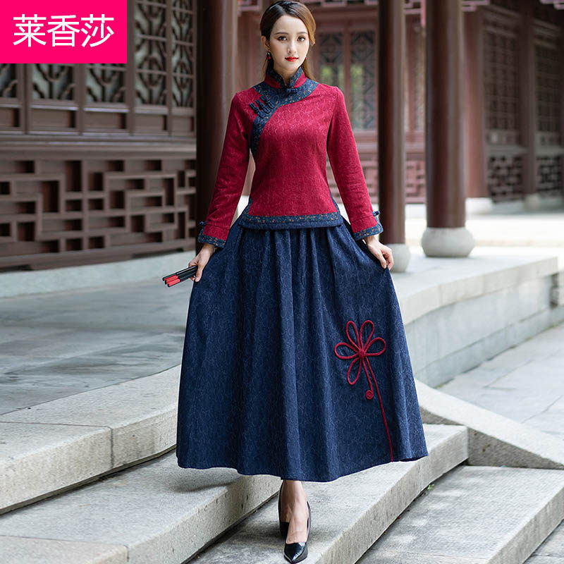 民国风中式唐装改良旗袍上衣女汉服 莱香莎上衣