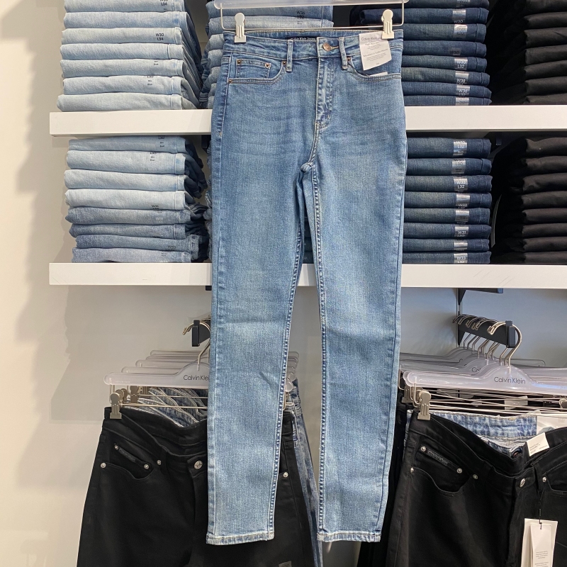 Calvin Klein CK 女士秋冬新款休闲高腰弹力修身瘦腿牛仔裤SKINNY