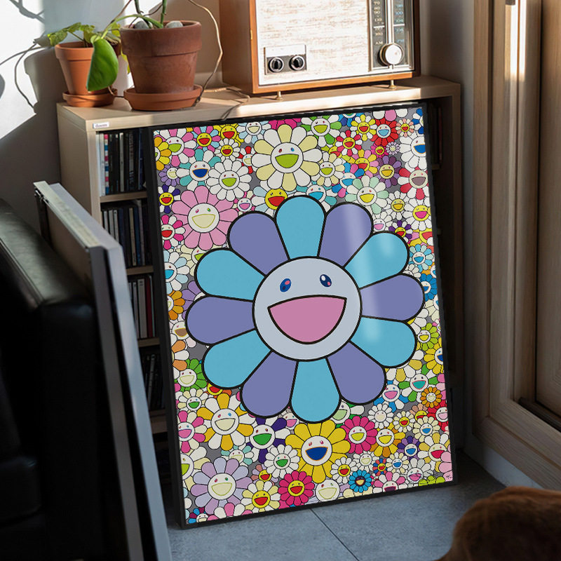 喜莱卡太阳花装饰挂画卡通笑脸客厅沙发玄关卧室床头柜桌面摆设画,淘宝优惠券,粉丝福利购,淘宝优惠卷