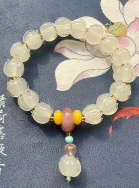 山东淄博博山琉璃手串柿柿如意手链手工礼品工艺品事事如意送女友