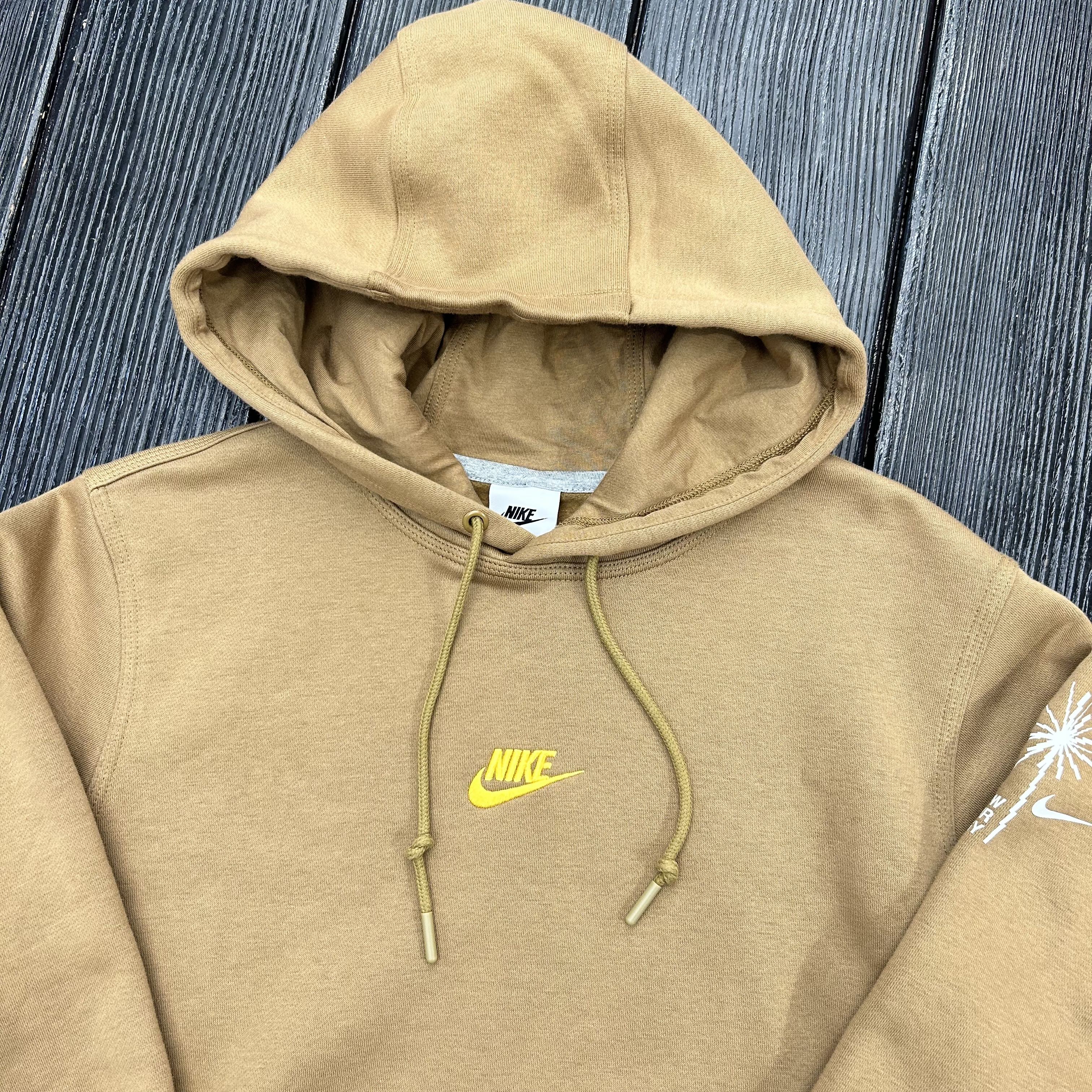 Nike/耐克秋冬新款小标针织加绒保暖连帽运动休闲套头卫衣FV8589 - 图1