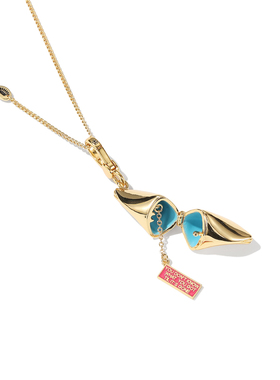 珐琅釉河蚌可打开吊坠