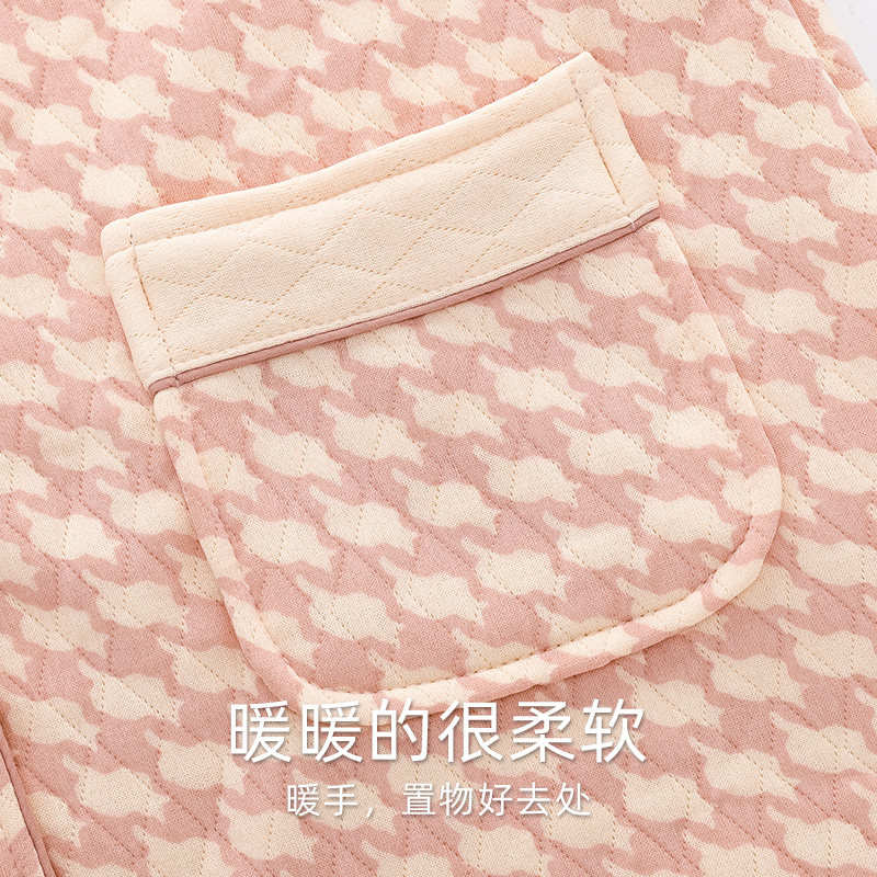 浪莎薄夹棉睡衣冬季女款纯棉夹层秋冬款空气棉长袖格子家居服套装,淘宝优惠券,粉丝福利购,淘宝优惠卷
