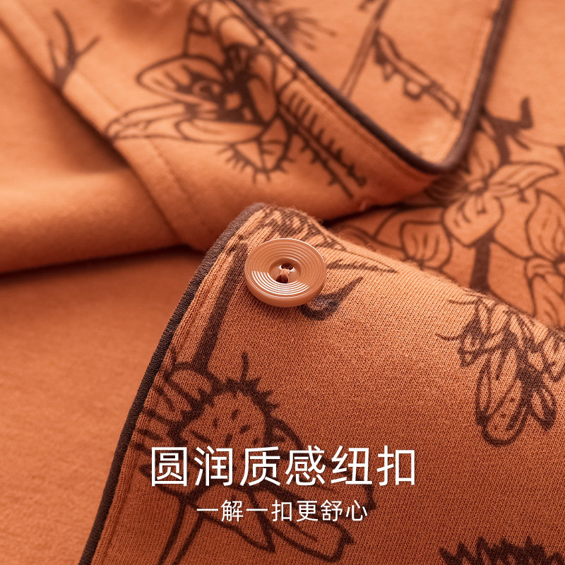 浪莎睡衣女士春秋款纯棉长袖薄款大码秋冬开衫高级感家居服可外穿,淘宝优惠券,粉丝福利购,淘宝优惠卷