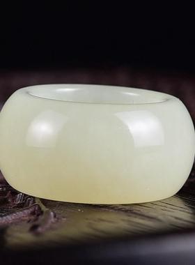 天然和田玉扳指 27-29圈号戒指 指环 玉质油润 细腻 入手即油 hh