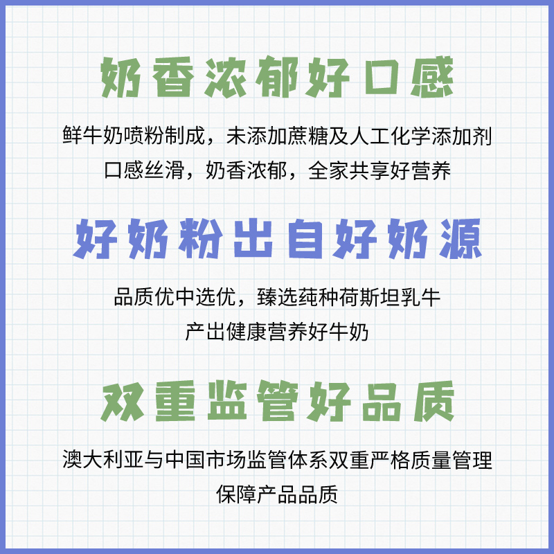 澳洲进口美可卓蓝胖子青少学生孕妇成人中老年全脂高钙奶粉1kg - 图2