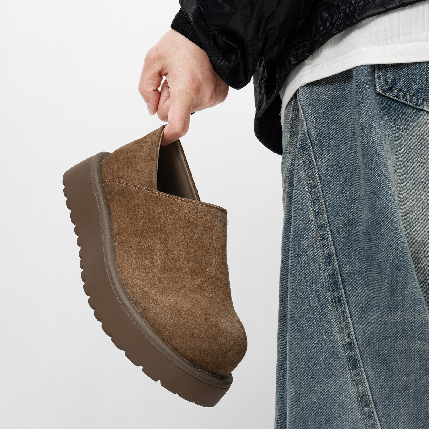 黑武士厚底乐福鞋男女哑光套脚通勤懒人德比鞋复古全包大头勃肯鞋,淘宝优惠券,粉丝福利购,淘宝优惠卷