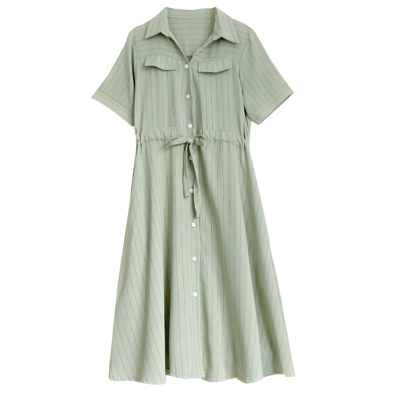 女夏设计感小众收腰显瘦气质衬衫裙 姿态玫瑰连衣裙