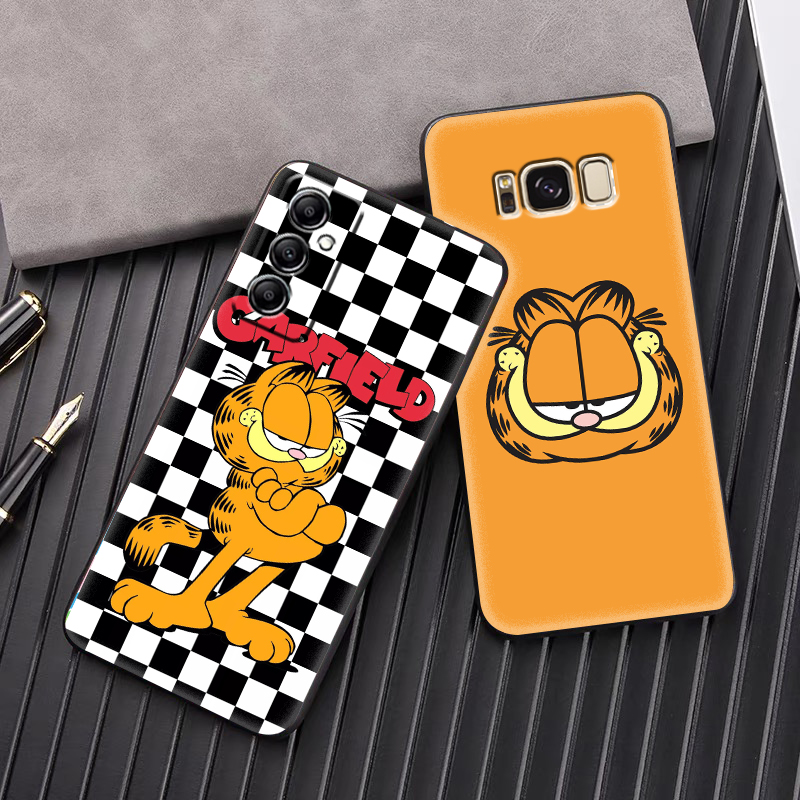 适用于三星Note5/S6Plus加菲猫手机壳A21/M11/M20保护套猫咪趣味A42/A2Core/On5/C9Pro/A8Star/J7prime/a31 - 图1