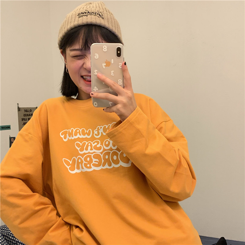 红续原宿风oversize宽松韩版卫衣 红续卫衣/绒衫