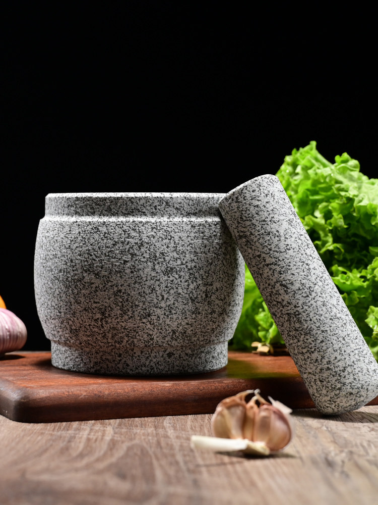 研磨器大号石臼子夹蒜厨具剥蒜器天然家用捣蒜器石头蒜臼子捣药罐,淘宝优惠券,粉丝福利购,淘宝优惠卷