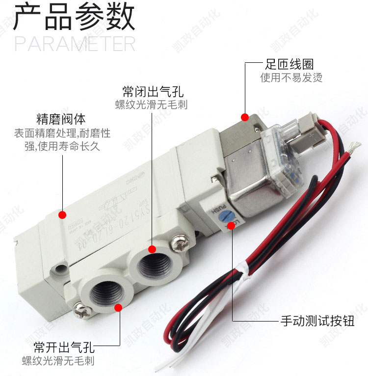 SMC气动电磁阀SY7120/7220/7320/3/4/5/6LZD/LZE/DZD/G-02/C8/C10