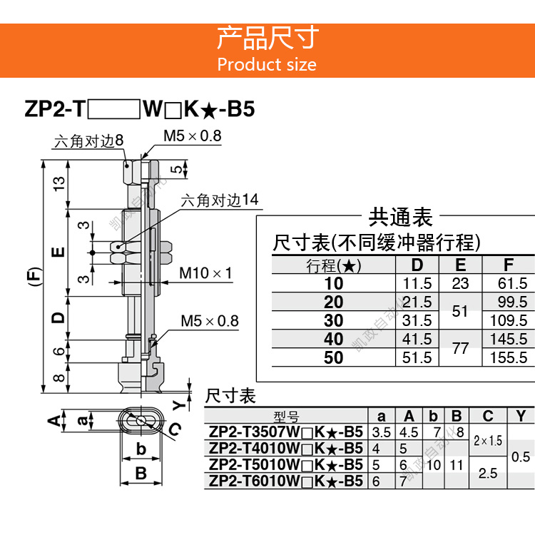 SMC工业机械手椭圆长条形真空吸盘ZP2-T3507 4010 5010WN/S-K-B5 - 图0