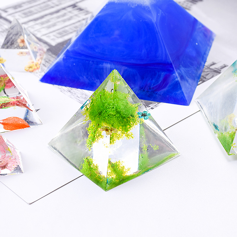 丽姝金字塔模具 水晶滴胶硅胶模具DIY手工三角体干花树脂摆件模型 - 图2