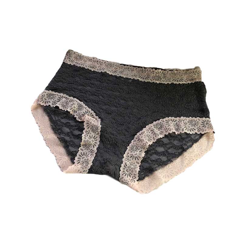 魅丽翘三条装全棉裆内裤女蕾丝性感魅惑中腰三角裤头夏季薄款透气 - 图3