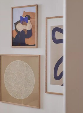Hygge Design 北欧设计抽象艺术壁画 客厅卧室玄关装饰画几何挂画