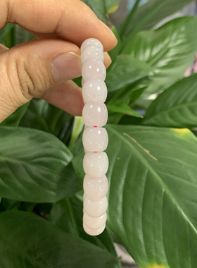 如意玉都-和田玉藕粉色直切珠手串 手链