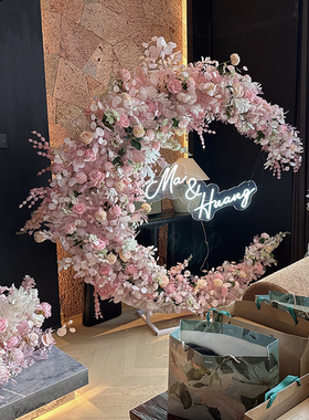 可定制成品花艺月亮拱门花艺套装