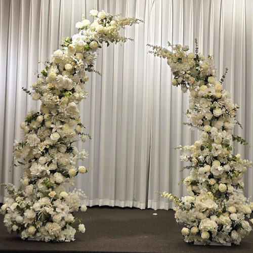 婚礼diy装饰花艺白色牛角拱门花 仿真花假花手工摄影背景布置花艺 - 图0