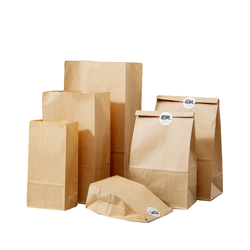 牛皮纸袋食品面包包装袋汉堡烧烤外卖汉堡防油一次性打包袋子定制 - 图3
