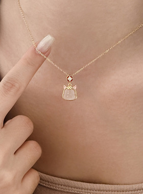 S925纯银小萌马项链马年项饰