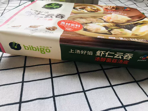 Xijie Pavilion Bibigo на супе, супе, креветке, губке Rinneoson, грибном супе из супа, замороженное замороженное равиоли 234G