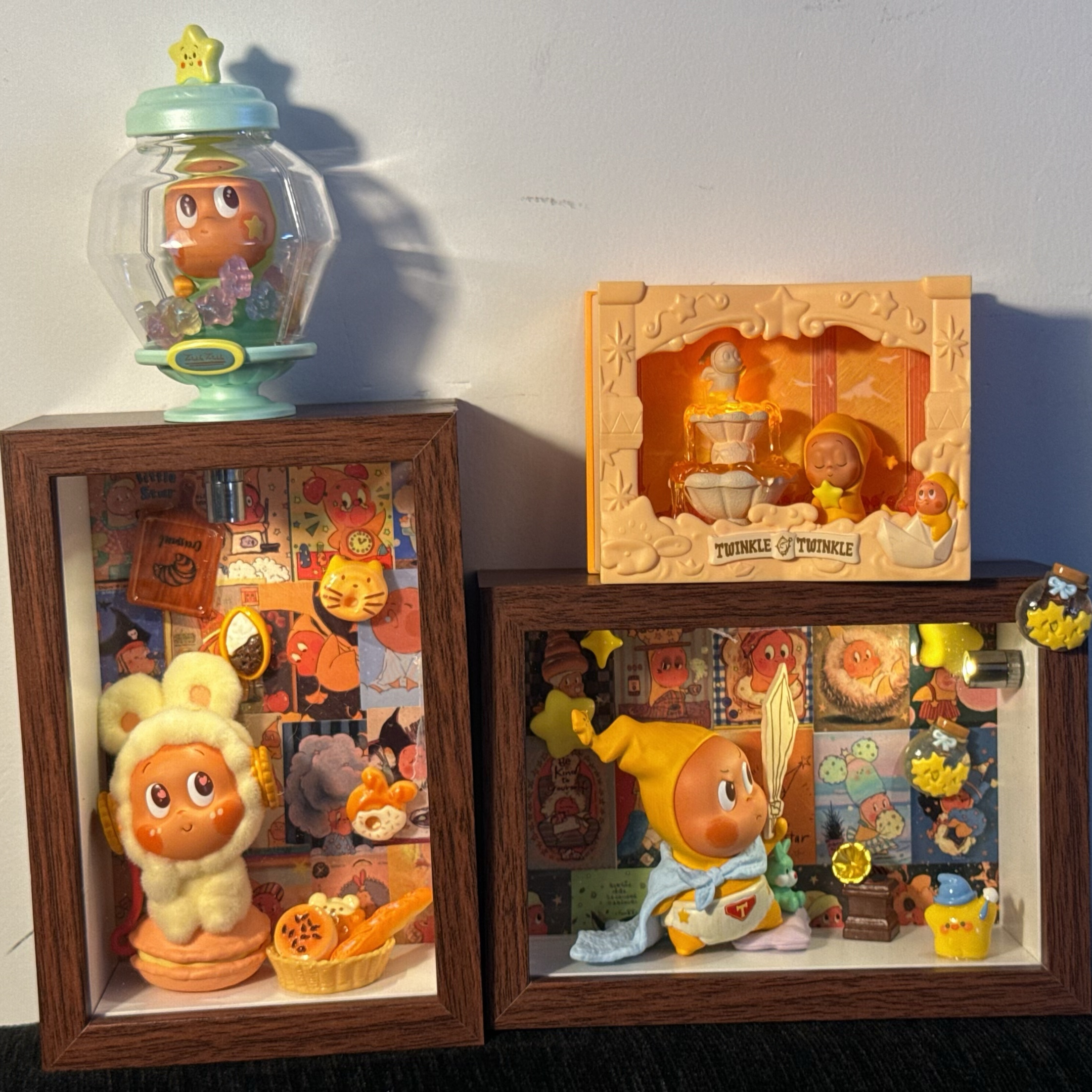 Star Man Delicious Moment Series Three-dimensional Hollow Photo Frame Blind Box Display Frame Hand-drawn Storage Frame Micro Landscape Setup