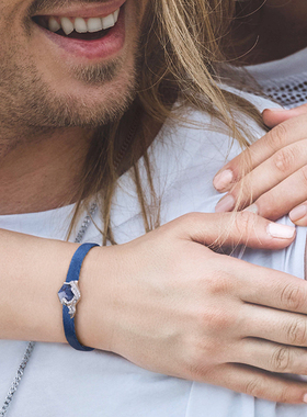 AWNL霖奈波塞冬星蓝丝带手链