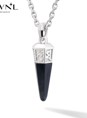 AWNL六字真言项链男款天然鹰眼石礼物送男友礼物