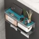 Tissue holder punch-free bathroom toilet paper box wall-mounted roll paper tissue box household storage rack paper box