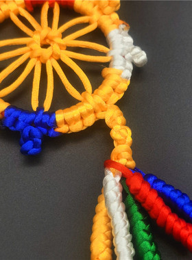 手工法轮金刚结吊坠饰品