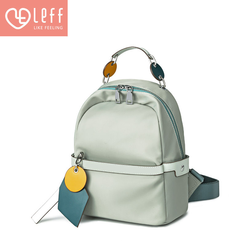 leff女2020新款上班小清新双肩包 leff双肩背包