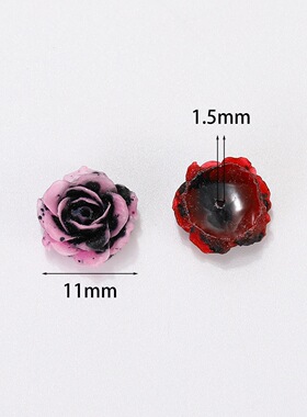 文玩玉米簪花玫瑰花仿真花 DIY饰品配件山茶花树脂花朵手工材料
