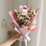 Розовая девочка желает кроличья мультипликация начальной школы в детском саду День преподавателя